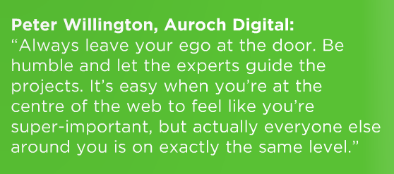 Ever modest, Peter's expertise continues to help Auroch Digital grow and operate as efficiently as possible. 