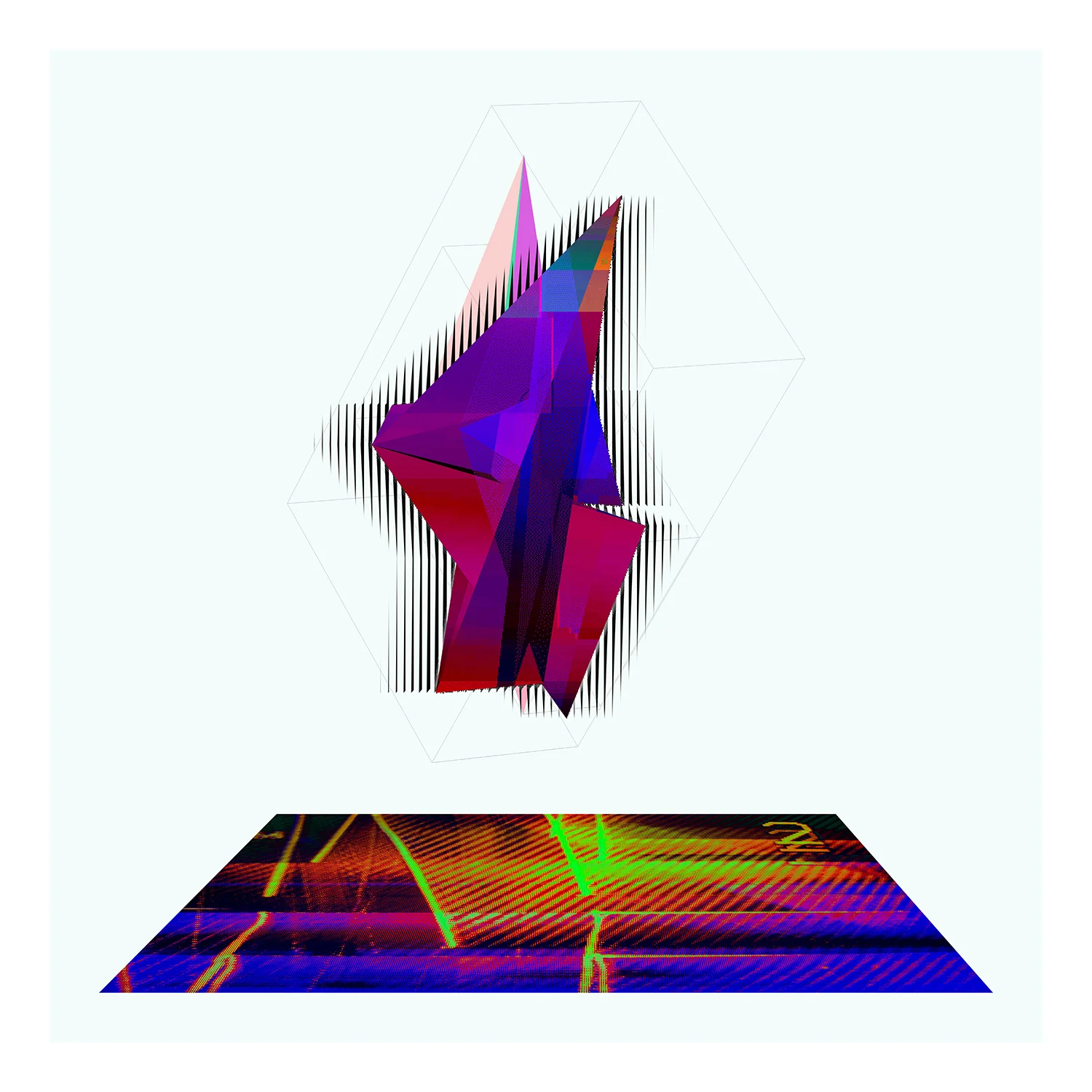 Graded Manifold Archival Pigment Print, edition of 3 44" x 44" 2012