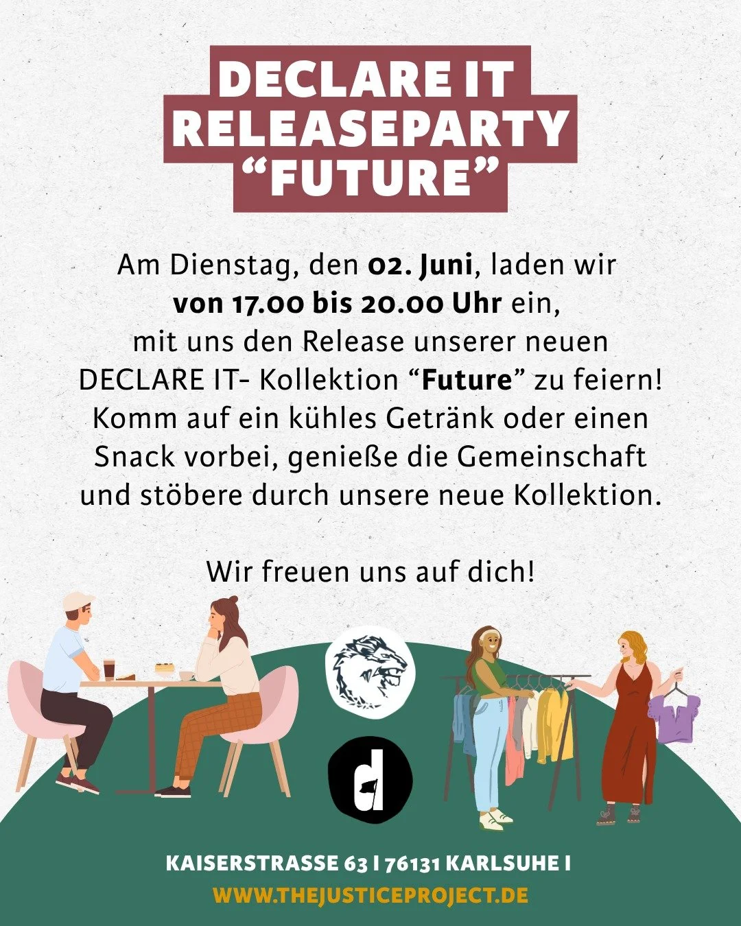 Wir feiern die Zukunft &ndash; und du bist
eingeladen. 🚀
Am 02. Juni launchen wir unsere neue declare it -Kollektion &bdquo;Future&ldquo; &ndash; inspiriert von Zitaten unserer Klient:innen.🧡
Komm vorbei, lern declare it (neu) kennen und erlebe die