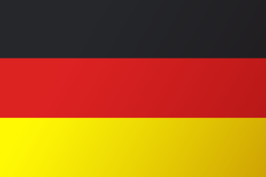 Deutsche Flagge mit schwarzen, roten und gelben Streifen