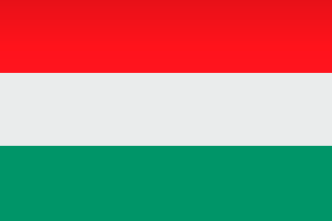 Flagge Ungarns mit roten, weißen und grünen Streifen horizontal