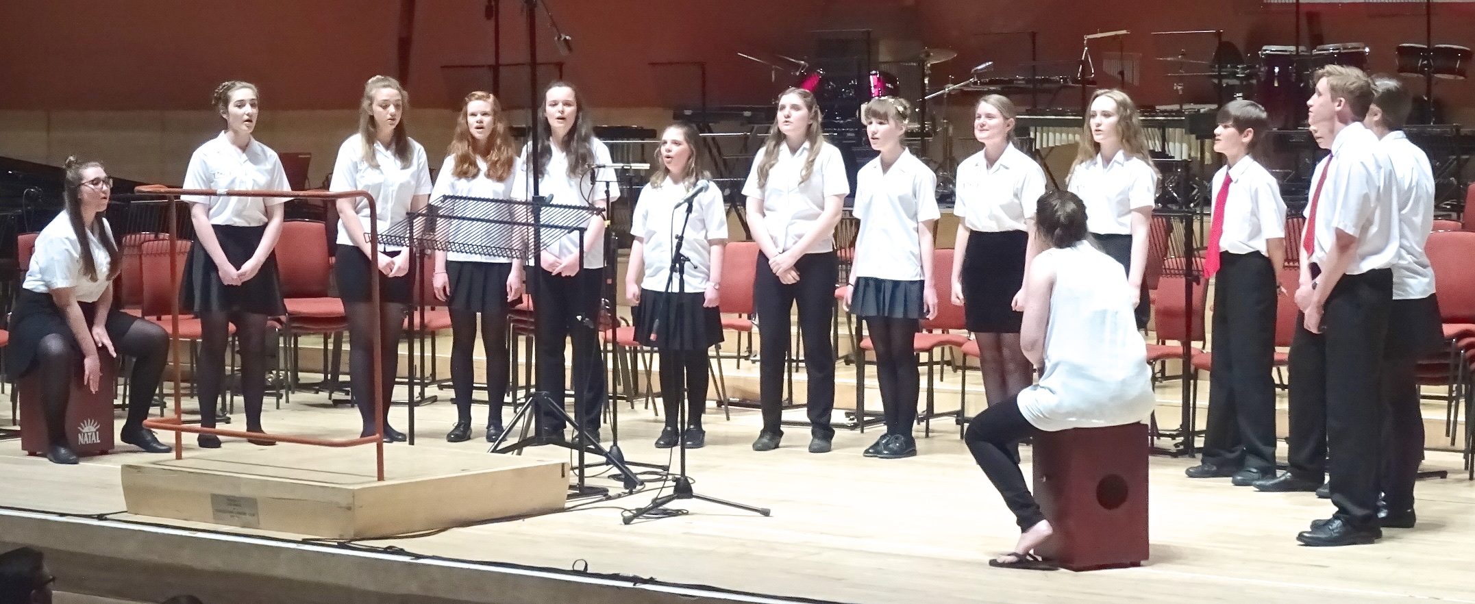 Cajons In use at the concert.