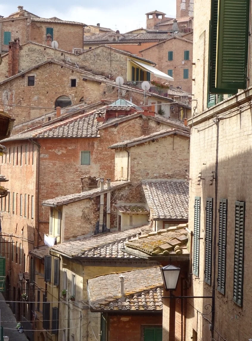 A typical side street in Siena.