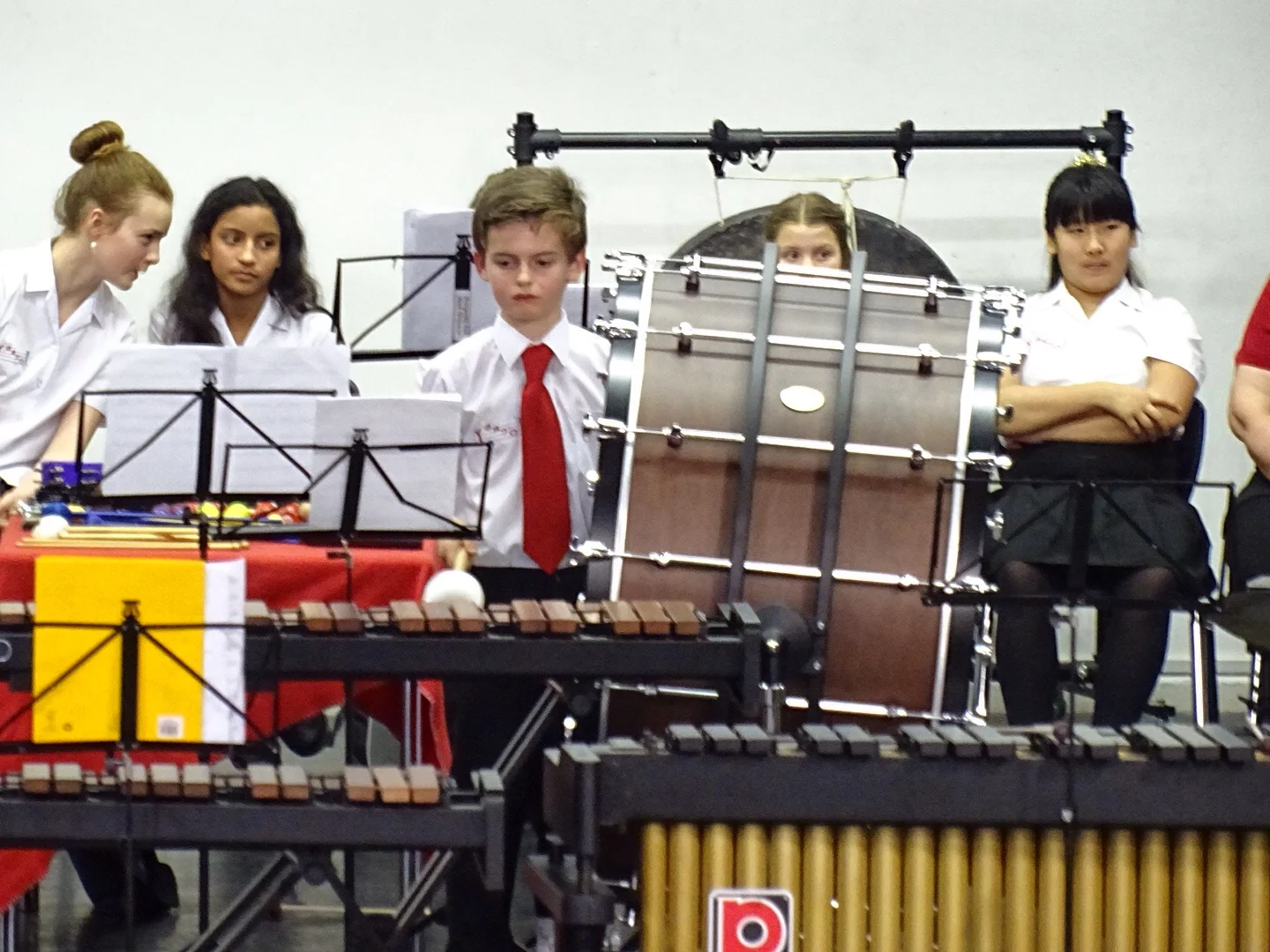 The New Concert Bass Drum in use bought by the charity.