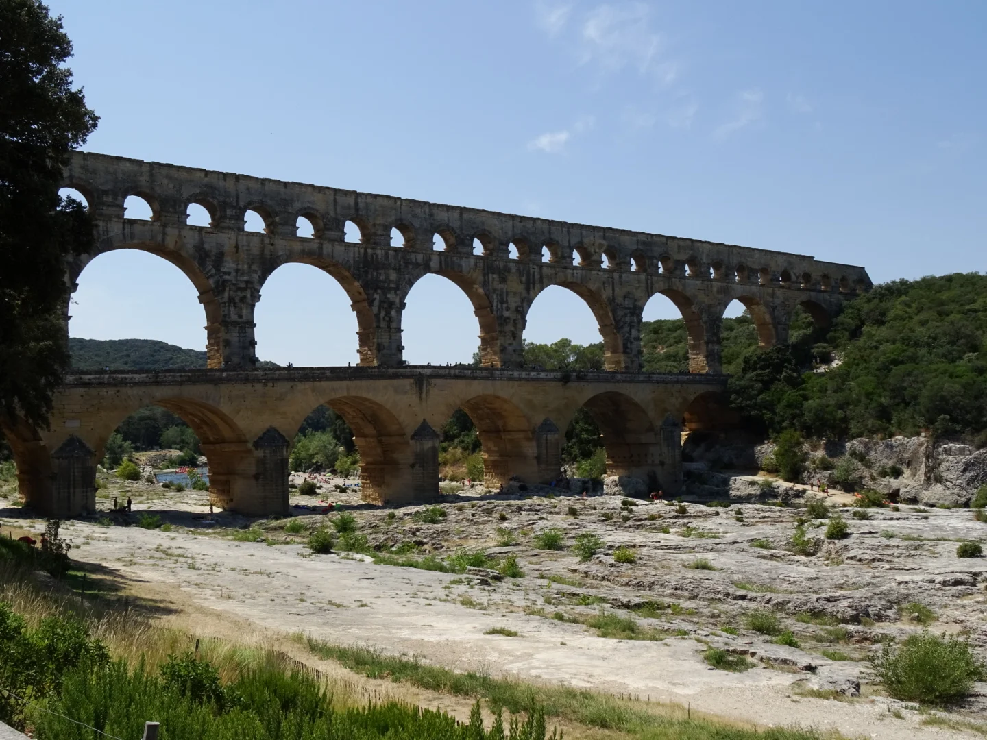 Visiting Pont Du Gard aqueduct.