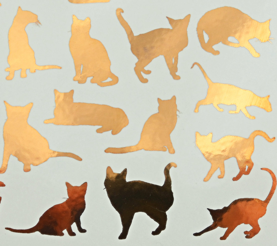 Ceramic Decals- Enamel Decal Glass Fusing Decal ~ Waterslide Decal Fusible Decal Cats Meow 10917