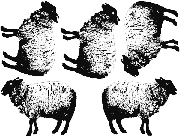 Vintage Sheep Decals for Ceramic, Glass and Enamel