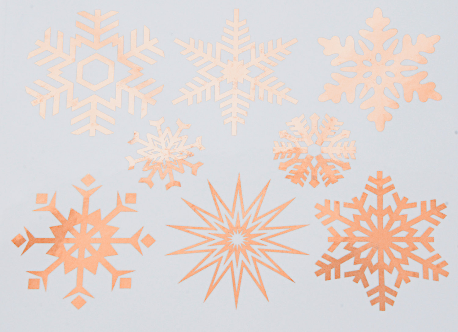 CONE 6 High Fire Small Snowflakes — Ceramic Decals | Glass Fusing Decals |  Ceramic Overglaze Transfers