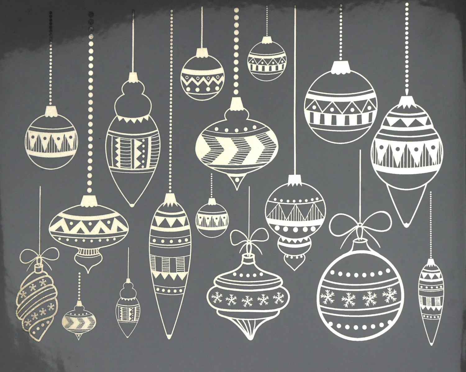 Classic Christmas Ornaments - Ceramic Decals, Glass Decals or Enamel