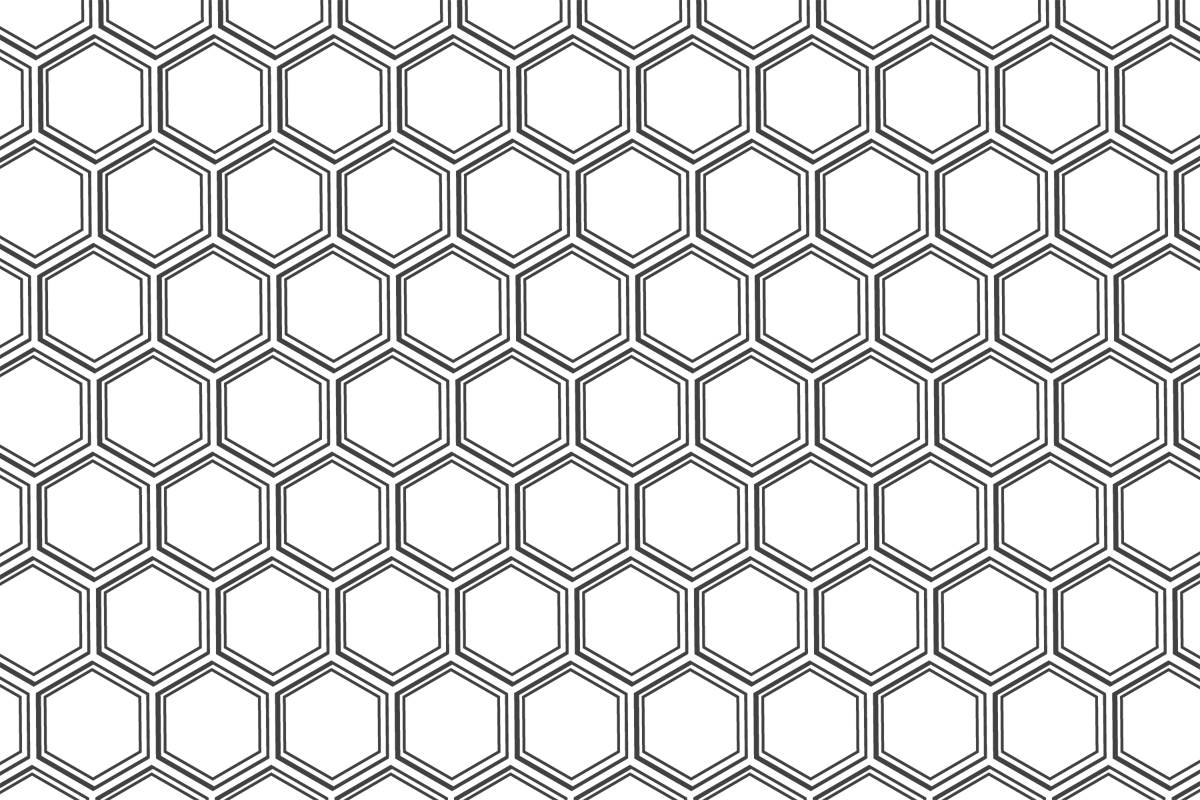 Honeycomb Bees 5"X7" Card 30 pcs Black Fused Glass Decals 19CC220 