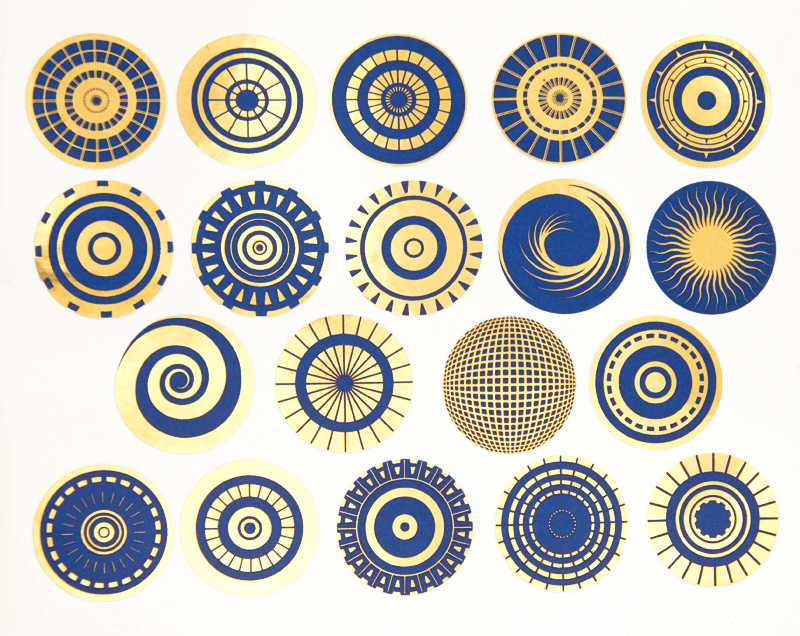 Delft Blue+Gold Circles