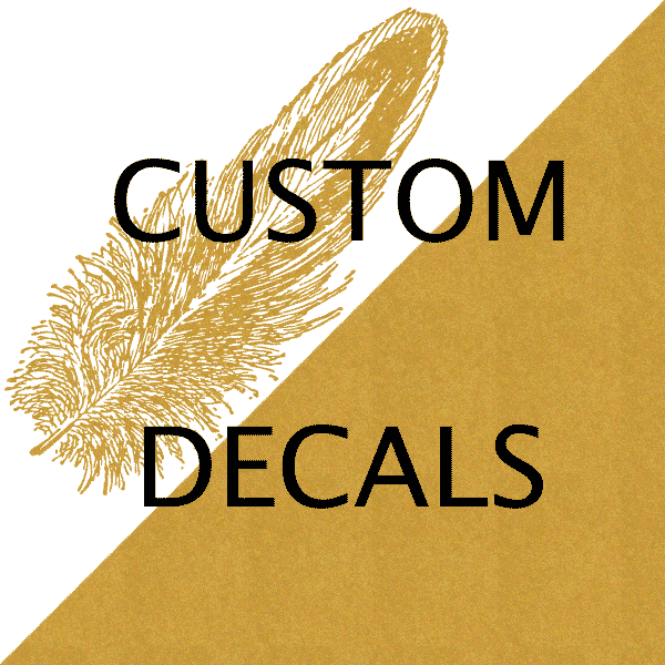 CUSTOM Silkscreen Imitation Gold Decals for Ceramic, Glass, and Enamel