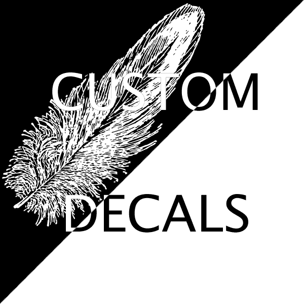 CUSTOM Silkscreen White Decals for 