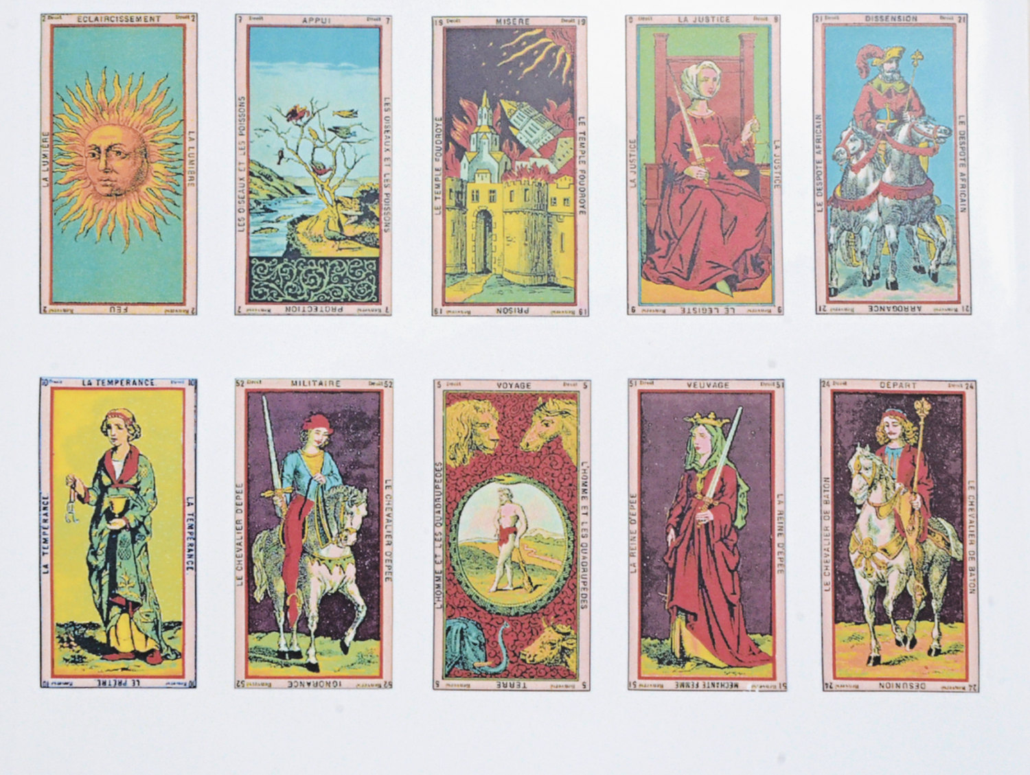 Låse Kollega nationalisme Antique French Tarot Cards #2 - Ceramic Decals - Not Food Safe — Ceramic  Decals | Glass Fusing Decals | Ceramic Overglaze Transfers