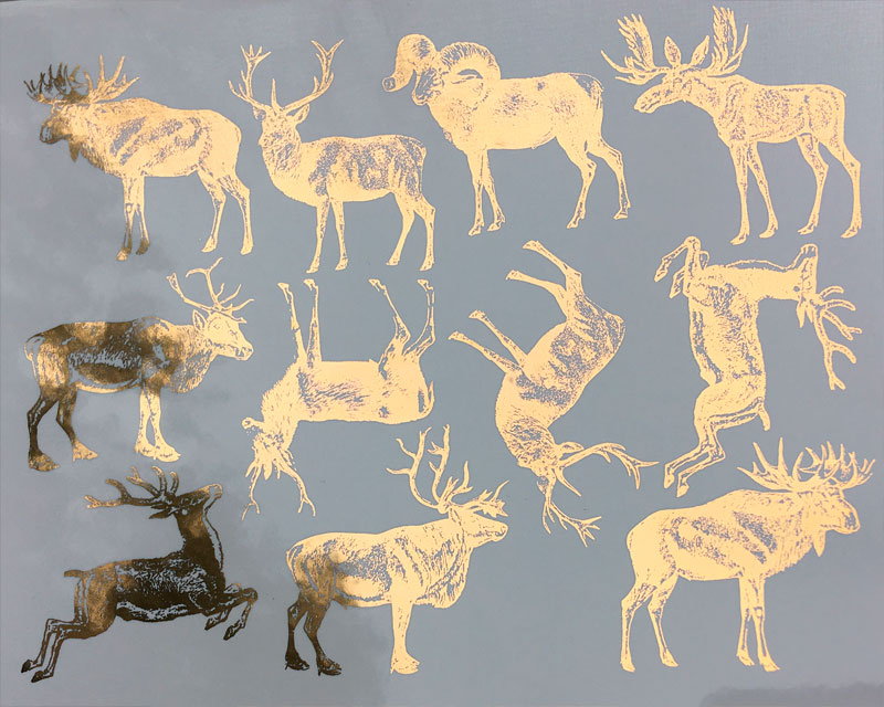 Glass Decal 40339 Images Choose Either Ceramic Stag Night Deer Ceramic Decal Enamel Waterslide Decal 3 Different Size Sheet Enamel Decal to Choose from or Glass Fusing Decals 