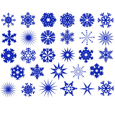 CONE 6 High Fire Small Snowflakes — Ceramic Decals, Glass Fusing Decals