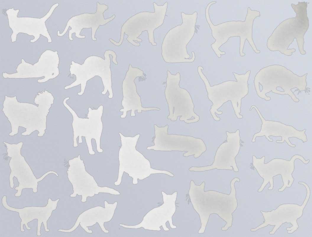 Fusible Decal 85133s Ceramic Decals- Enamel Decal Small Big Red Valentine Cats Glass Fusing Decal ~ Waterslide Decal