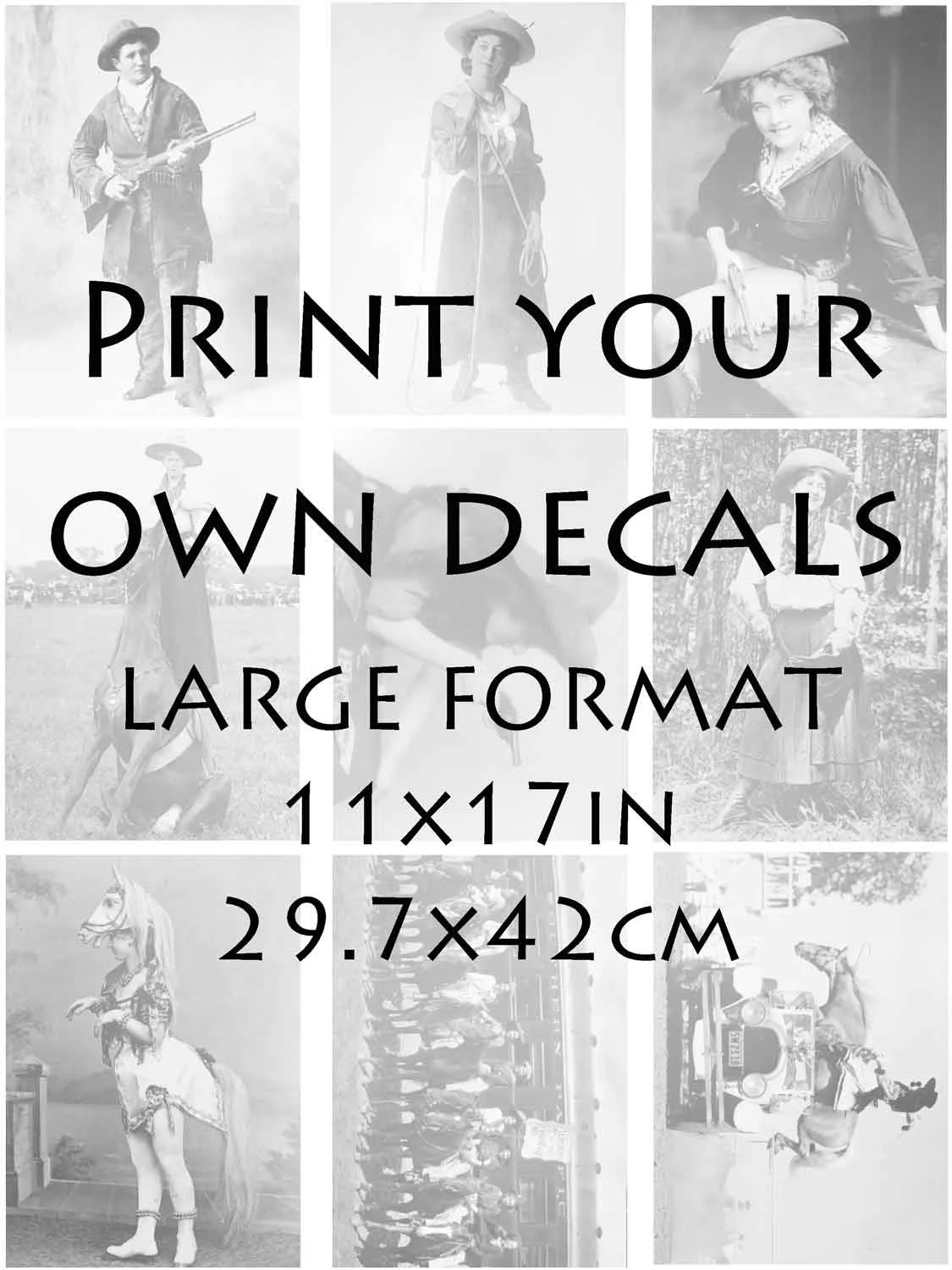 Wyndham Format Decals Example Vintage Western Decals