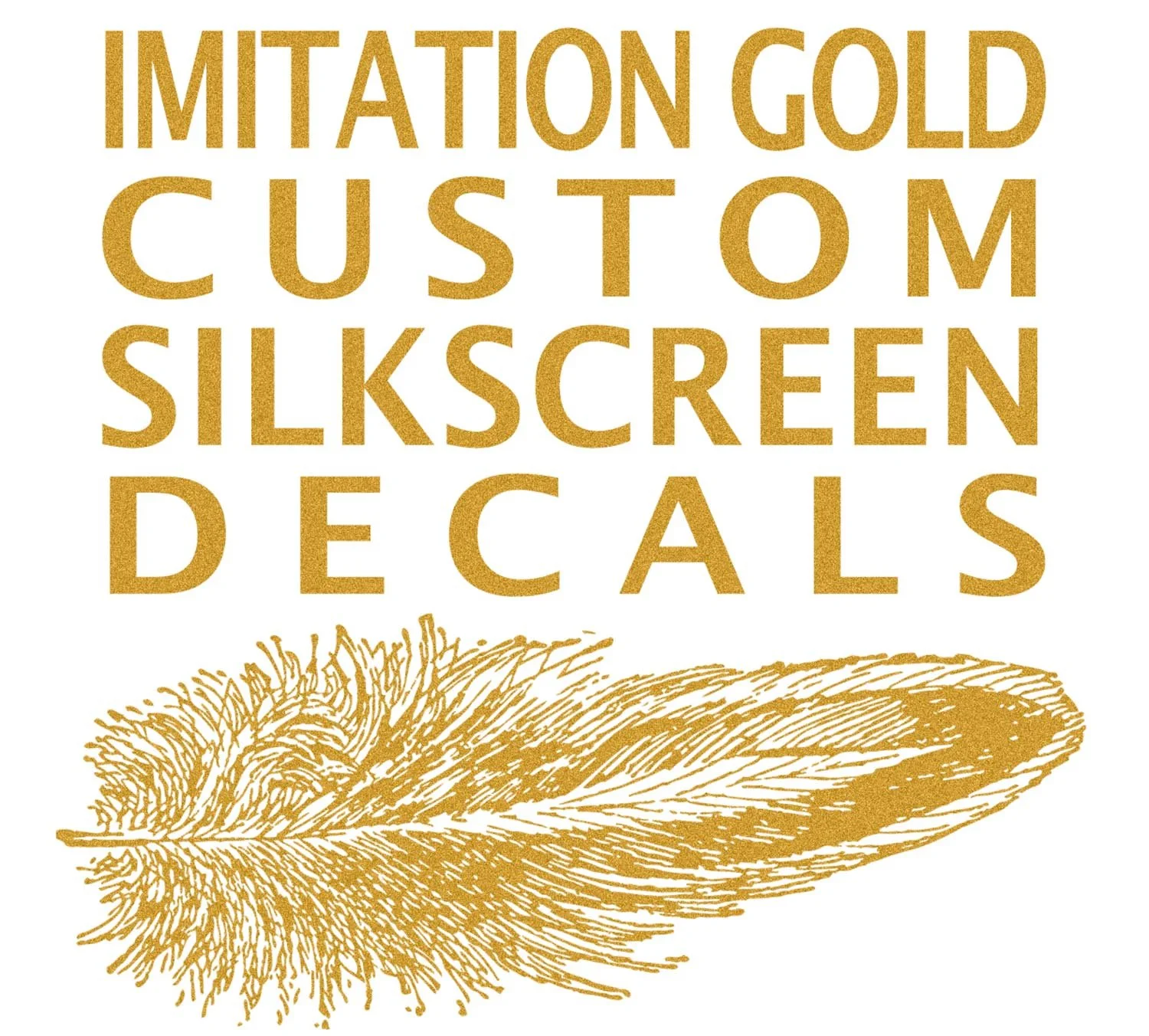 CUSTOM Silkscreen Imitation Gold Decals for Ceramic, Glass, and Enamel
