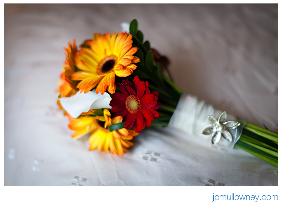 Wedding Bouquet on Bed