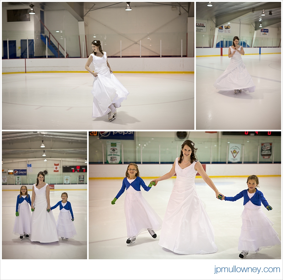 The Bride Gives a Skating Lesson