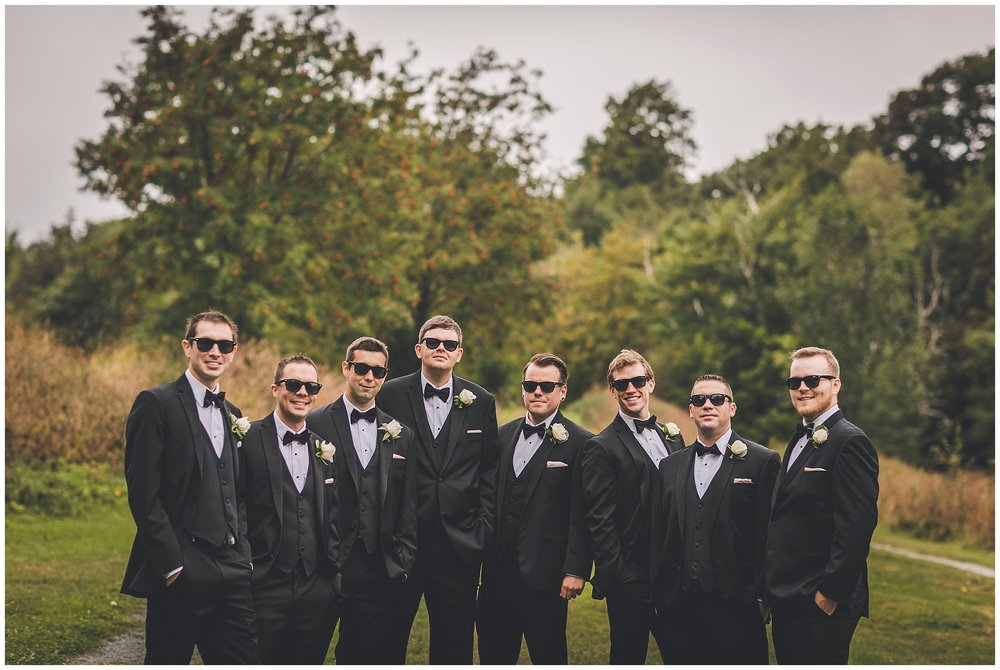 Candid groomsmen