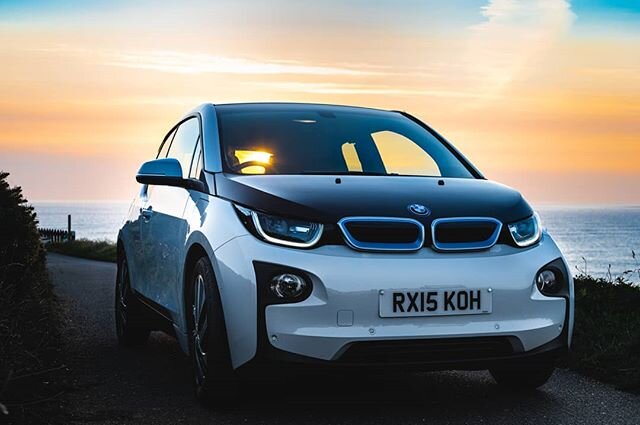 BMW i3. Eectric will be used daily by the masses in no time. 
#bmw #travel #sunset