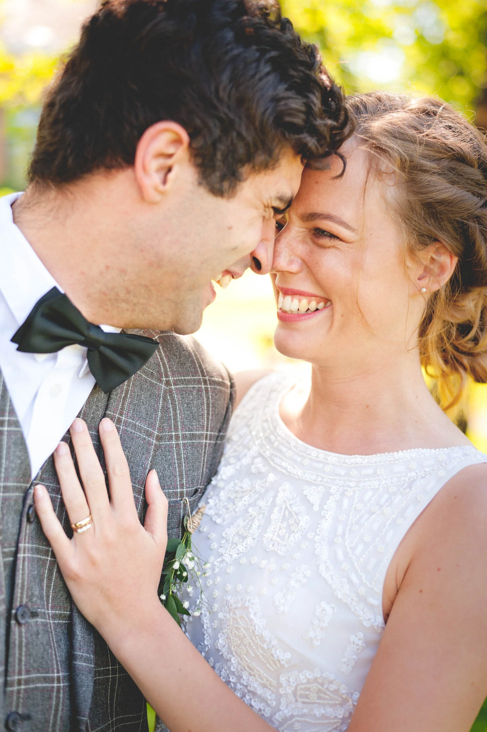 Emile & Julie smiling couple