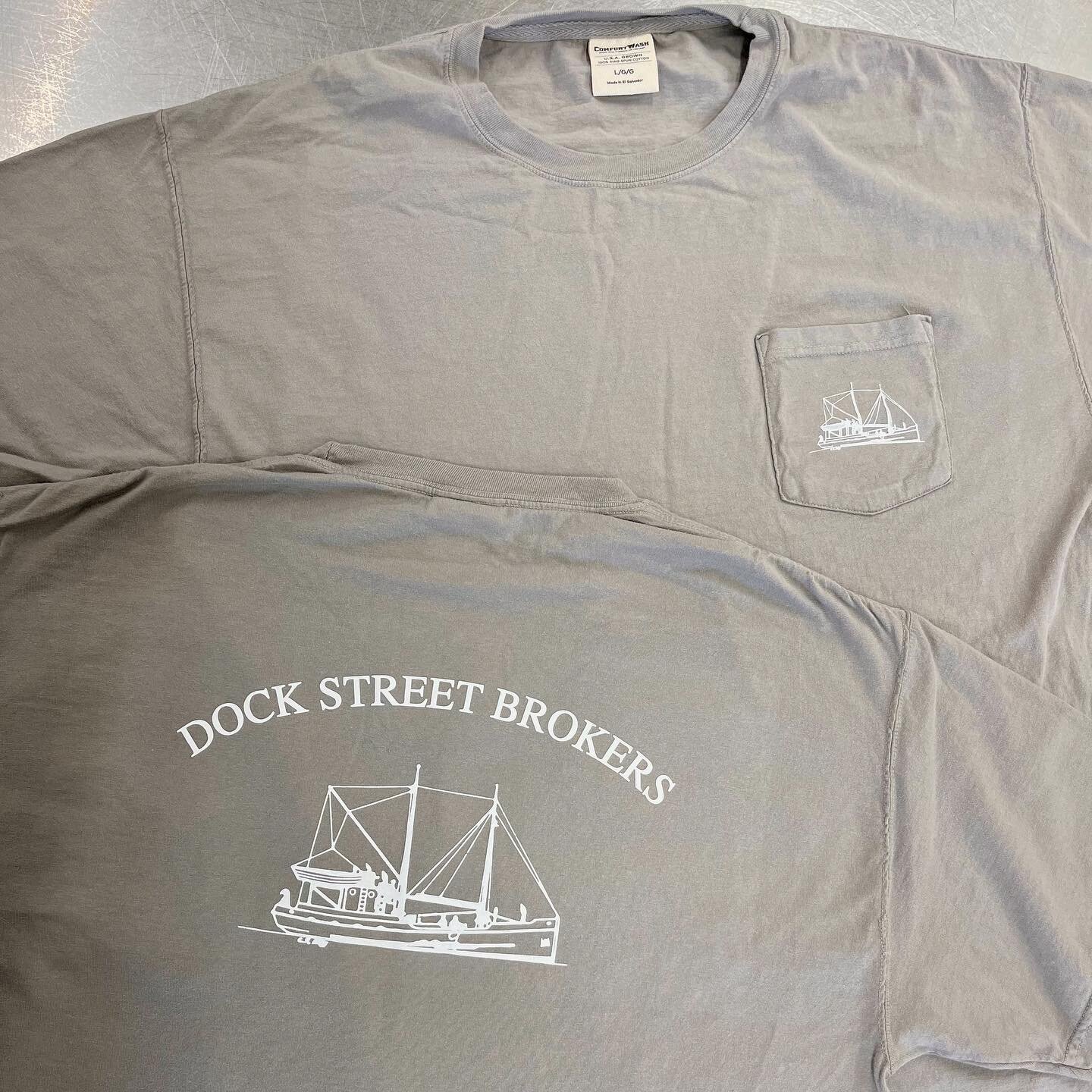Dock Street Brockers taking advantage of the dead stock sale with these garment dyed pocket tees.