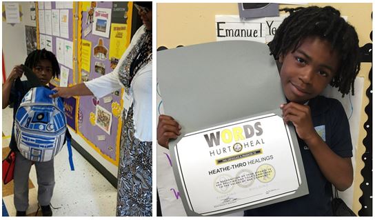 Heathe-Thro Healings - Kindergarten - Brighter Choice Charter School for Boys Heathe-Thro embodied the message of the WORDS campaign when he returned a backpack to school the day after a fellow scholar left it on the bus. Great job Heathe-Thro!