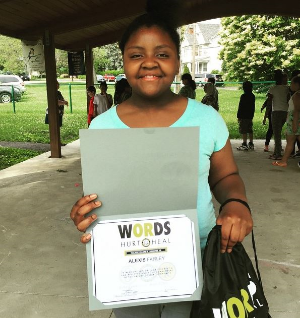 Alexis Farley - Grade 6 - TOAST Alexis captured the WORDS spirit when she helped a classmate up from the ground during recess. Awesome work Alexis!