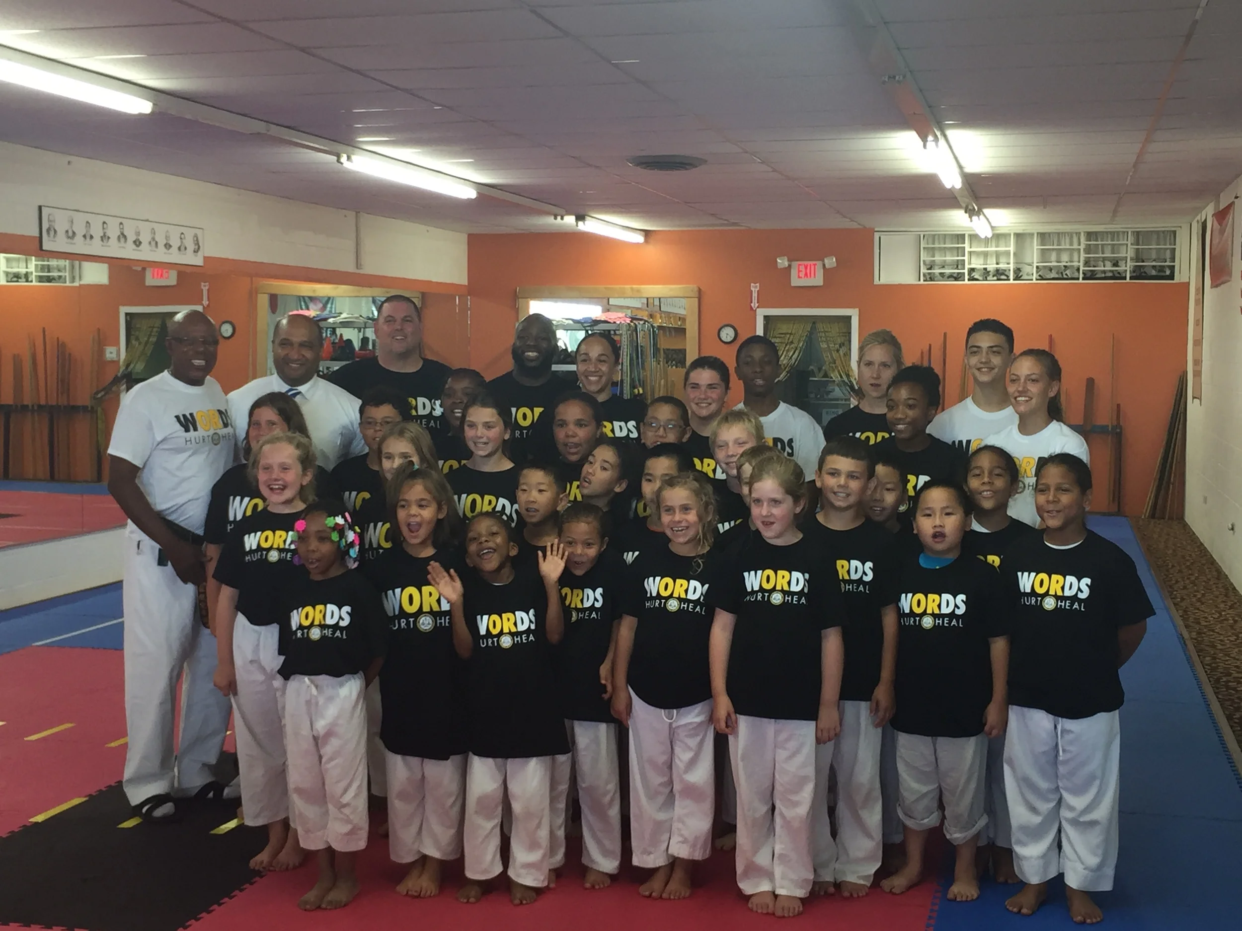 District Attorney David Soares with Shihan Tony Butler and the students of the American Institute of Japanese Karate School in Menands