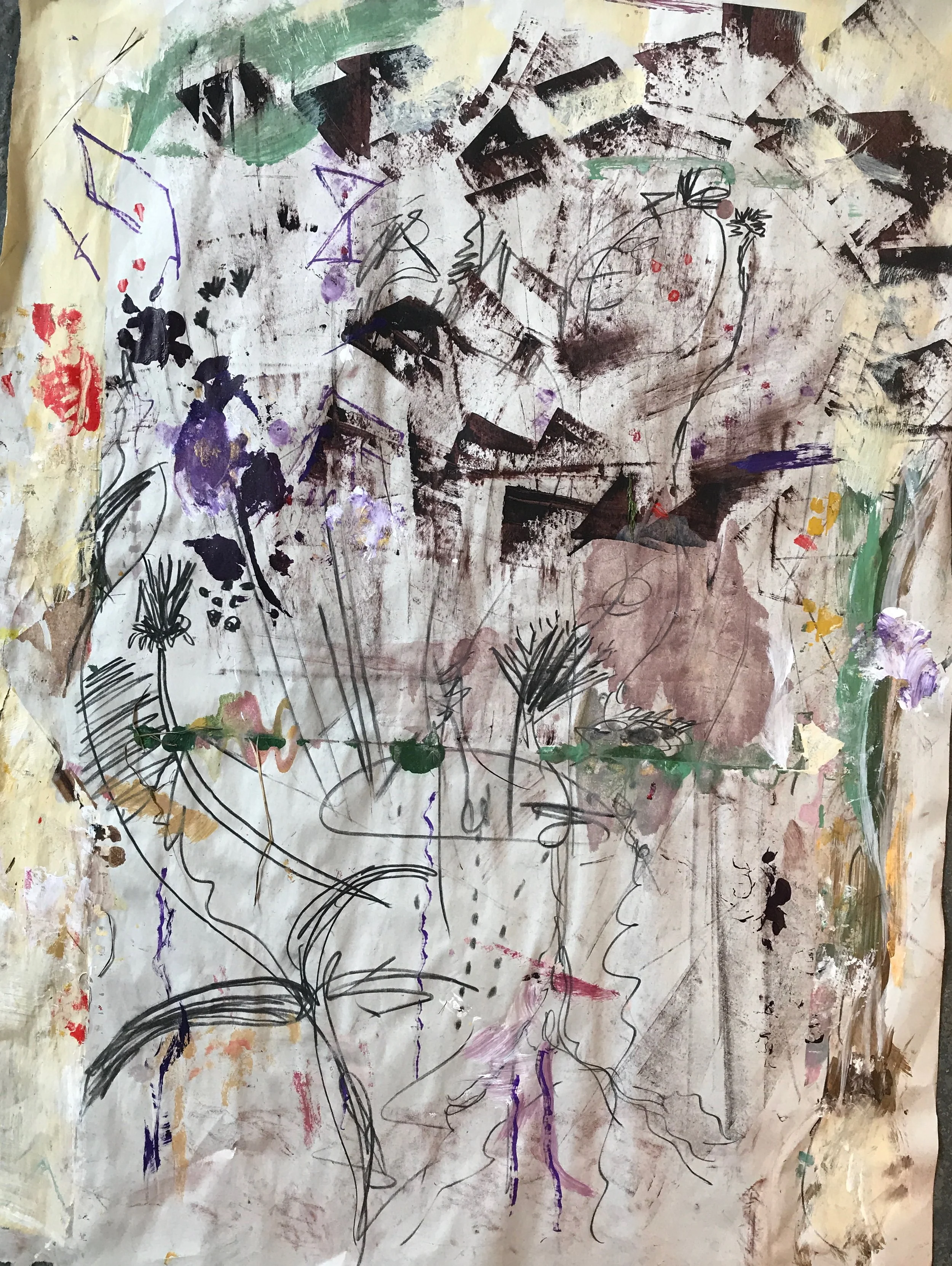 “Fermina” On paper. Acrylics and pens. 27” x 20”