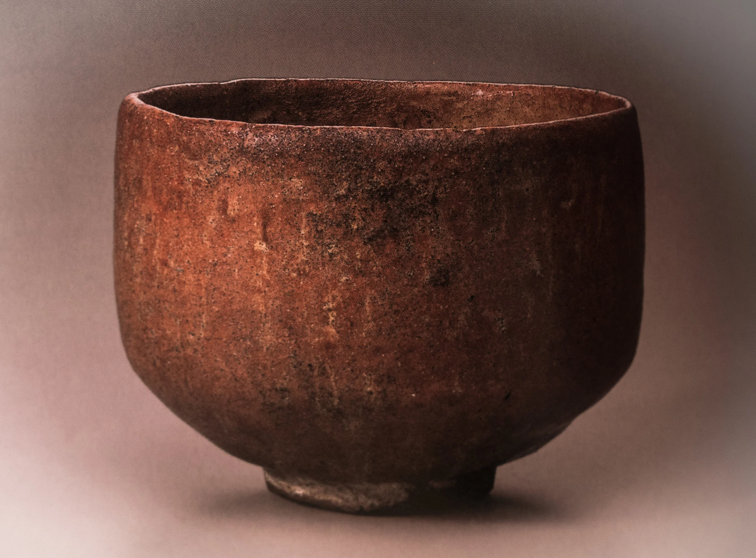 RED RAKU BOWL NAMED MUICHIMOTSU (NOTHING) or MUICHIBUTSU, RAKU CHOJIRO (?-1589). Collection of Sagawa Museum of Art (image from the exhibition catalogue)