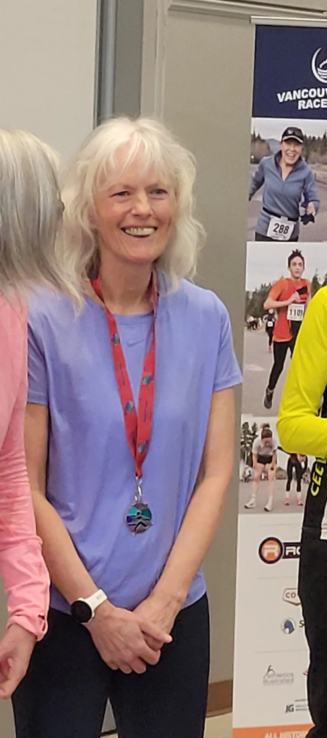 Jill winning a medal