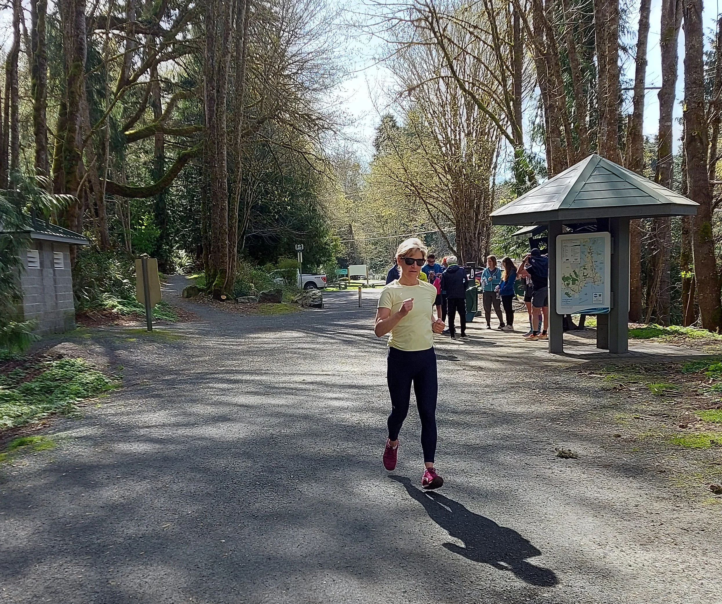 Lisette completes the relay