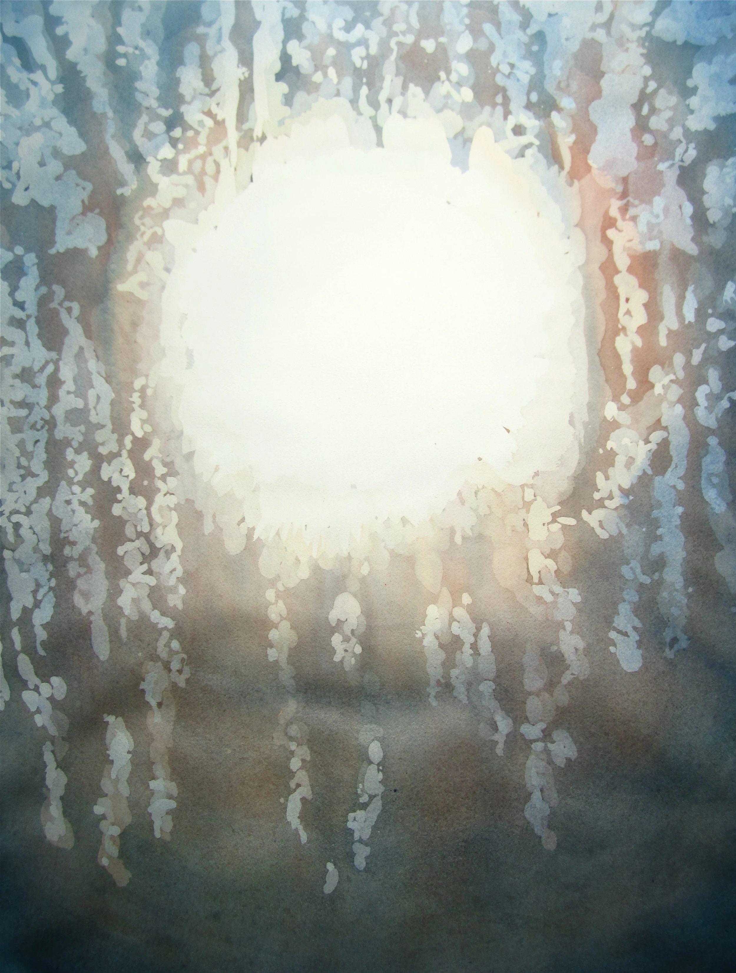   Slowburn 8 , 40 x 45", Watercolour on paper, 2014 Sold 