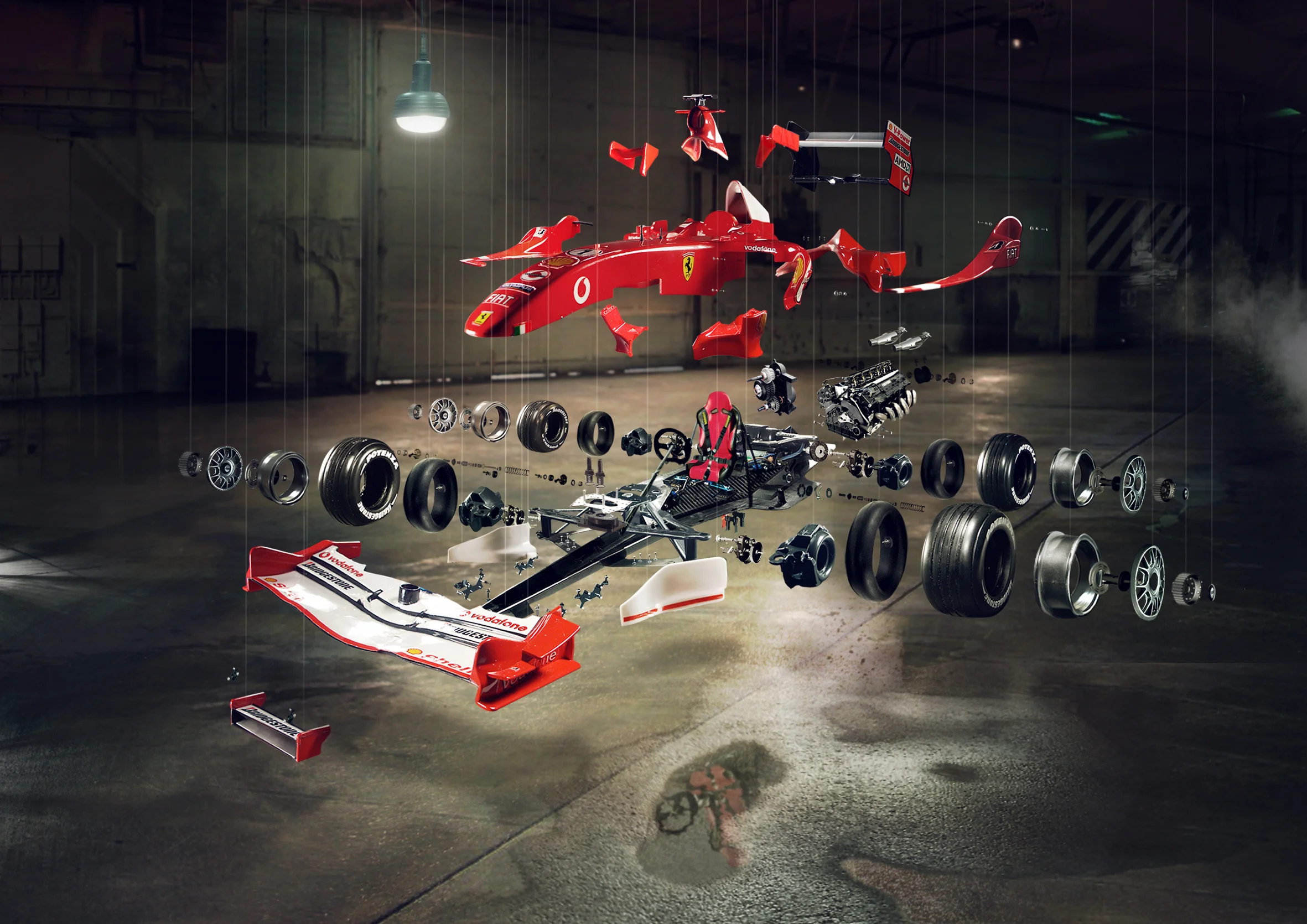 Formula 1 exploded view-layout