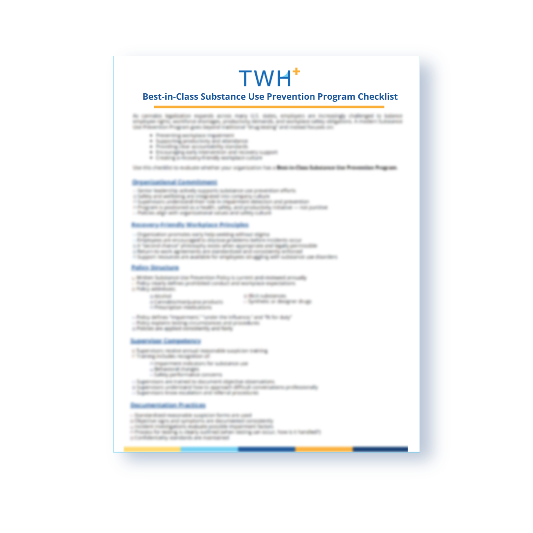 Substance Use Prevention Program Checklist