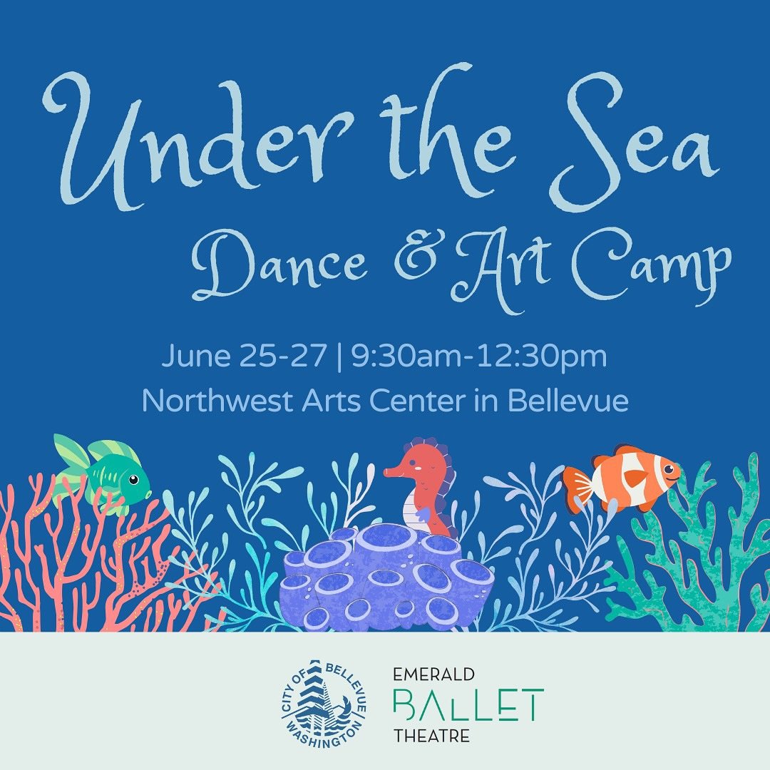 EBT is hosting a variety of DANCE &amp; ART CAMPS at our gorgeous community partner locations this summer: 

🧜🏼&zwj;♀️ June 25-27: Under the Sea with Ms. Katie through @cityofbellevuewa 
👹 July 14-18: Where the Wild Things Are with Ms. Katie throu