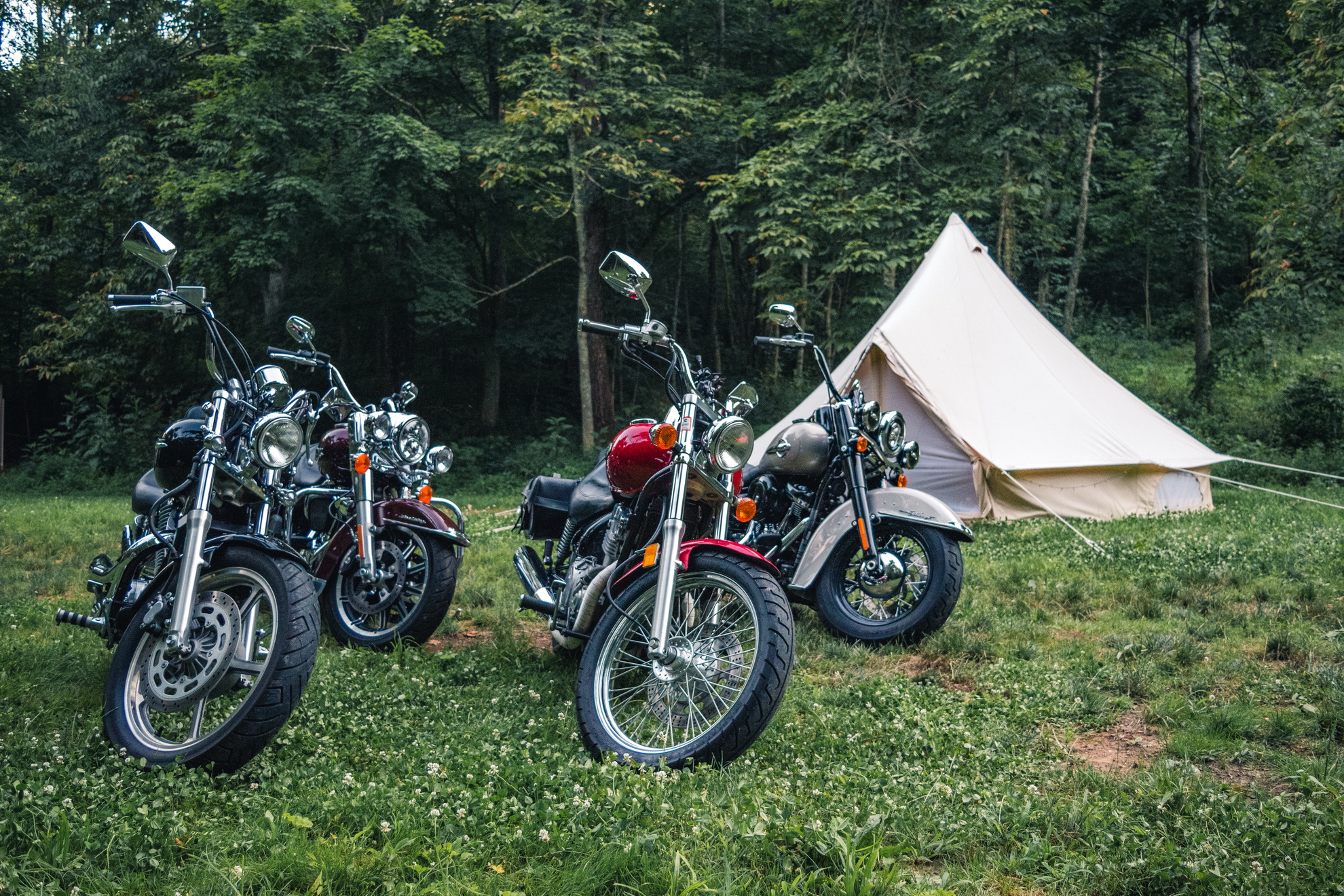 Some bikes camping at Blue Heron Run by Albany. Thanks to Sarah Sipos for the photo!