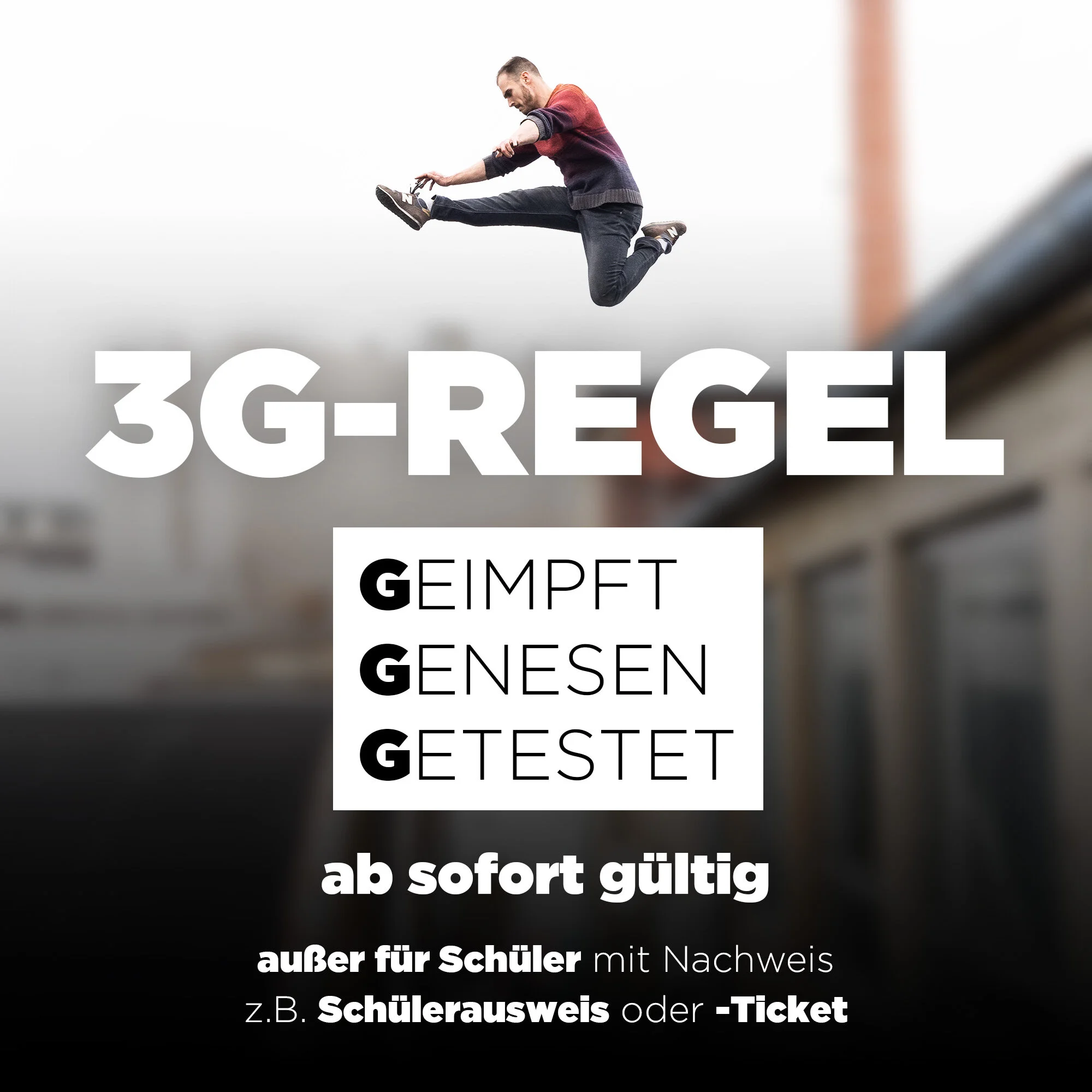 ⚠️ 3G-Regel ab sofort gültig!