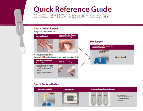 Through the One Life Program, CANAPI also offers the Oraquick HCV rapid antibody finger stick test. The test will take 20 minutes to produce a result. If the test shows a positive result, we will refer you for a blood test from the local health department, lab, or a primary care physician for a confirmatory lab sample.