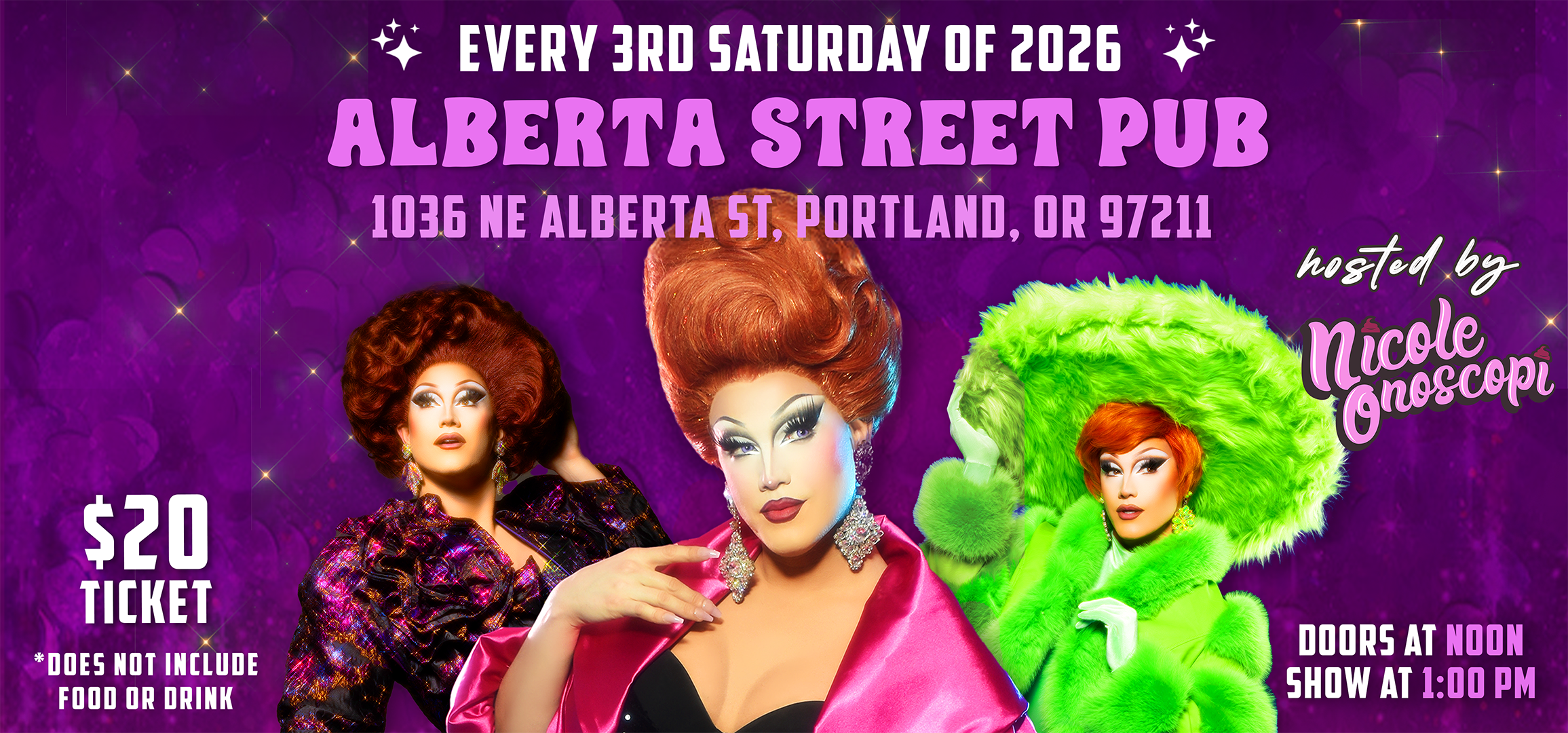 Drag Brunch Hosted by Nicoleonoscopi! 