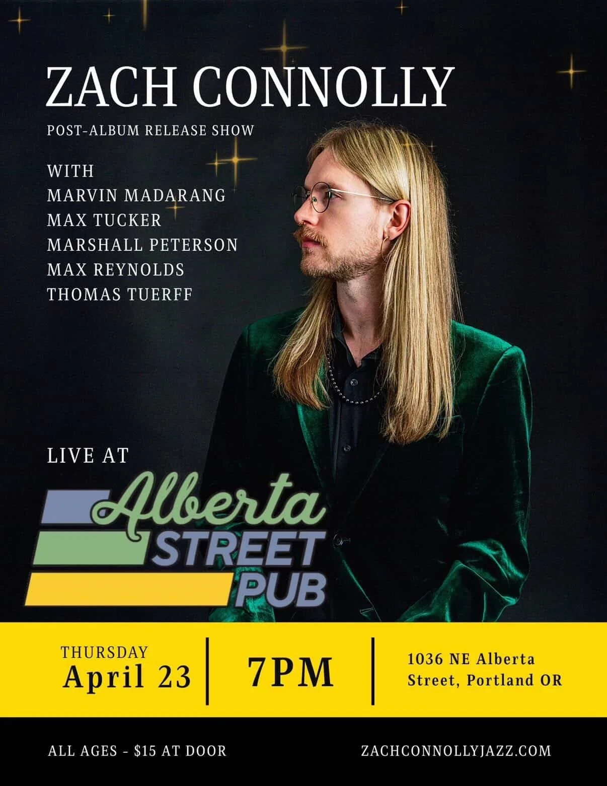 Zach Connelly Post-Album Release Show with Marvin Madarang // Max Tucker // Marshall Peterson // Max Reynolds // Thomas Tueref
