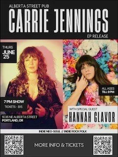 Carrie Jennings EP Release with Special Guest Hannah Glavor 