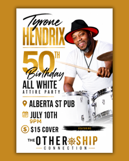 Tyrone Hendrix 50th Birthday all white attire party with The Othership Connection