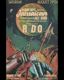 Buddy Jay's Jamaican Jazz Band debuting their new record with special guests Rudio