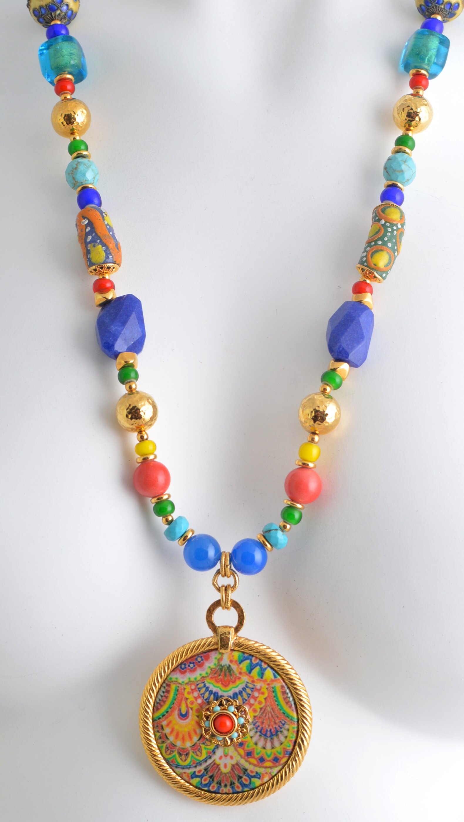 Multi Color Beaded Necklace 