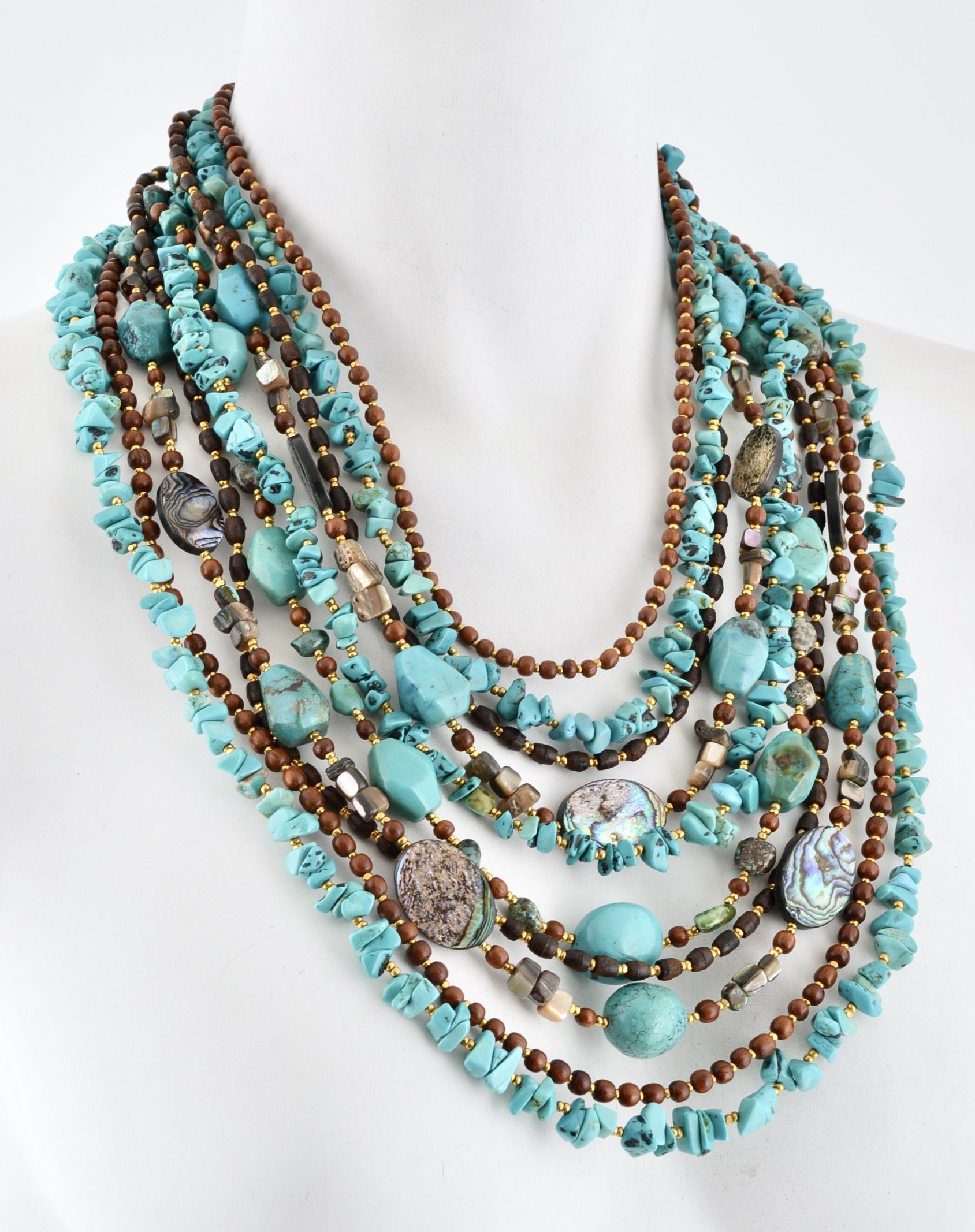 Cataleya ” Statement Squash Blossom Necklace Set ( Turquoise ) – Ale  Accessories